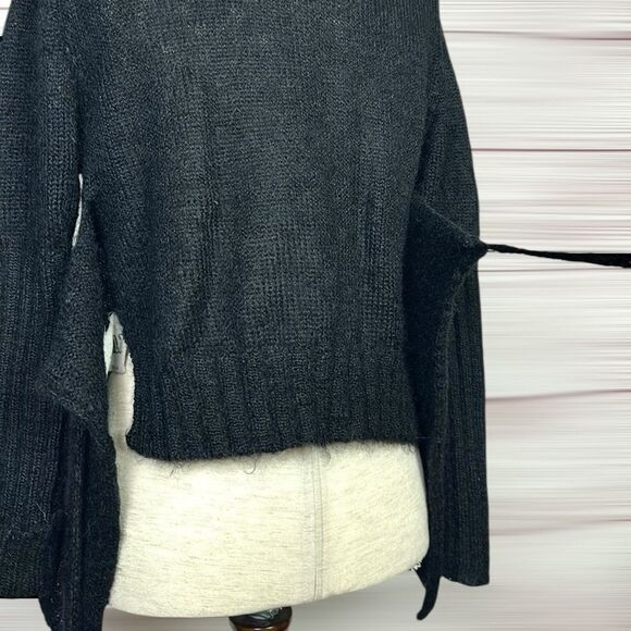 Vtg Wild and Lethal Trash Kiss the Future Black Sweater Turtle Neck Mohair M - Picture 8 of 16